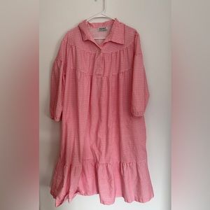 Anthony Richards Long Sleeve
House Dress Pink Stripe with Pockets